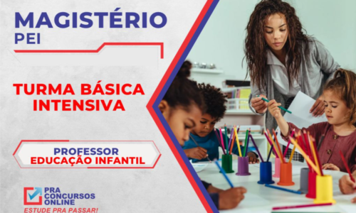 MAGISTÉRIO PEI – PROFESSOR DE EDUCAÇÃO INFANTIL – TEORIA + EXERCÍCIOS – TURMA BÁSICA INTENSIVA
