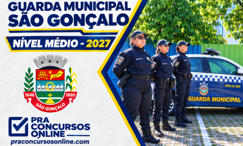 GUARDA MUNICIPAL DE SÃO GONÇALO – NÍVEL MÉDIO – TURMA BÁSICA INTENSIVA – ONLINE